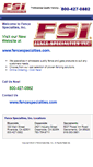 Mobile Screenshot of fencespecialties.us